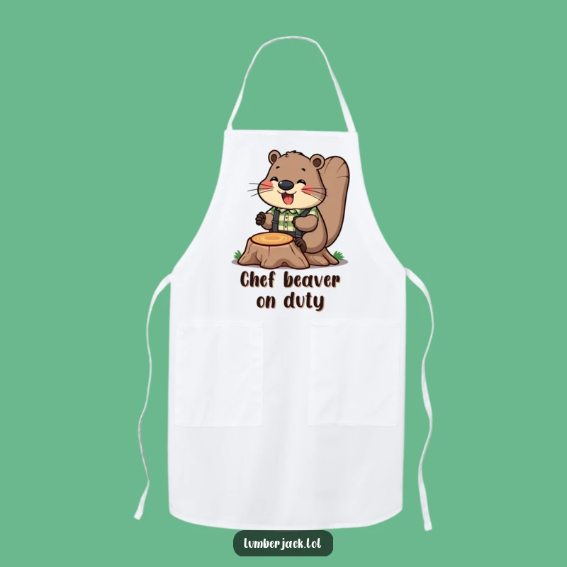 Funny Beaver Builder Apron: Cook with Lumberjack Humor and Charm