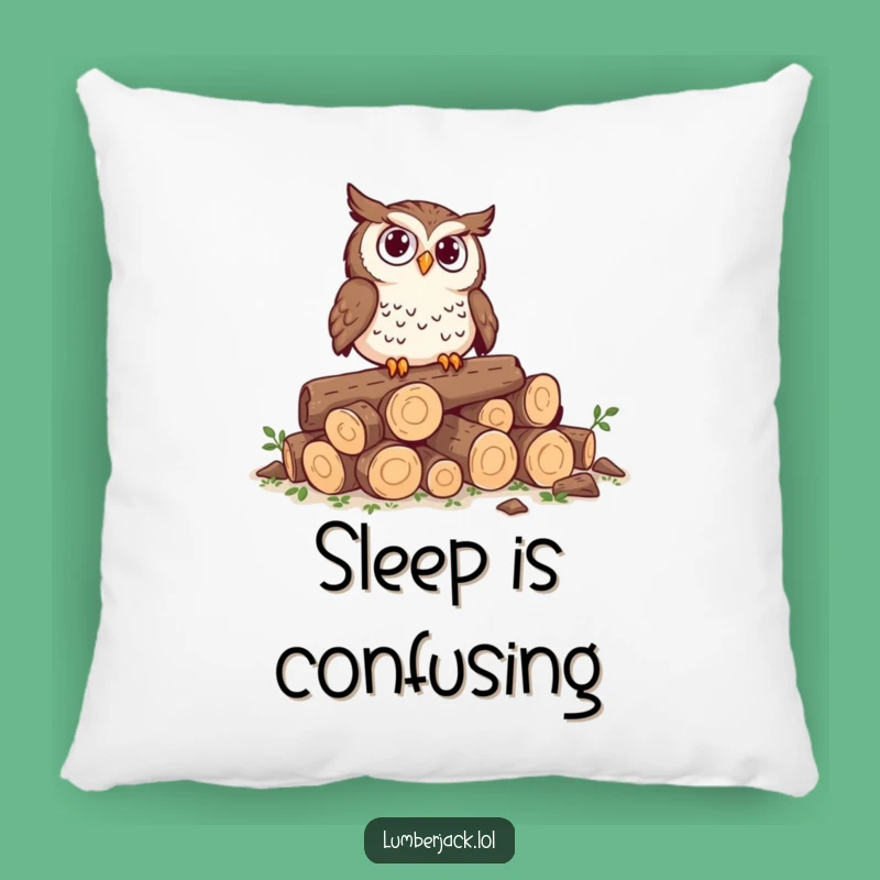 Funny Owl Log Pile Pillow - Soft & Contemplative Home Accent