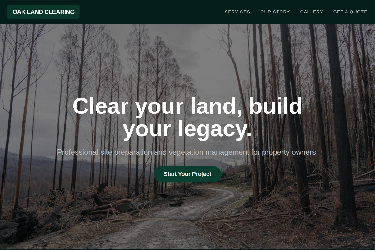 Oak Land Clearing