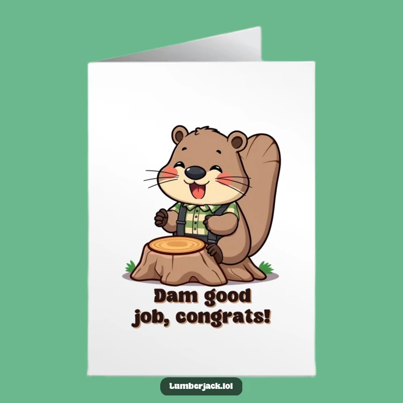 Free Printable Congrats Card: Beaver Achievement Builder