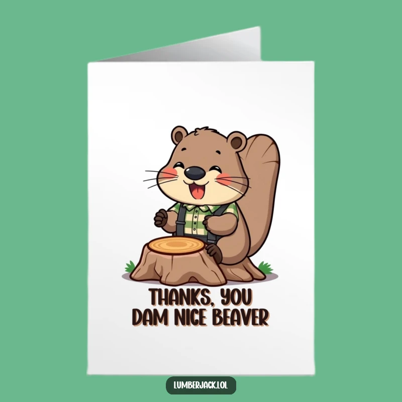Free Printable Thank You Card: Beaver Gratitude Work