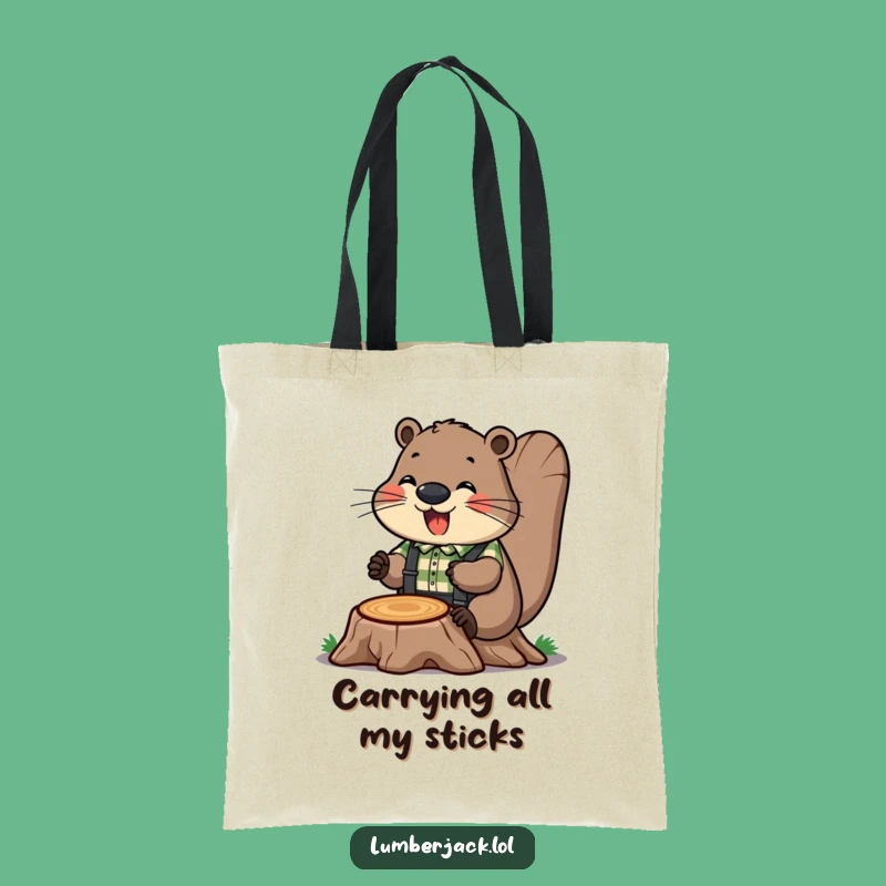 Funny Beaver Builder Tote Bag: Carry Your Essentials with Humorous Charm